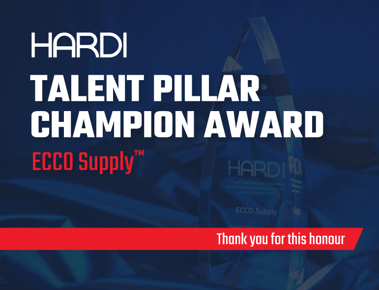 bungee jump Bolt Skov ECCO Supply recognized with the Talent Pillar Champion Award by HARDI. -  ECCO Supply