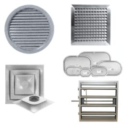 Commercial Grilles, Registers and Diffusers collage
